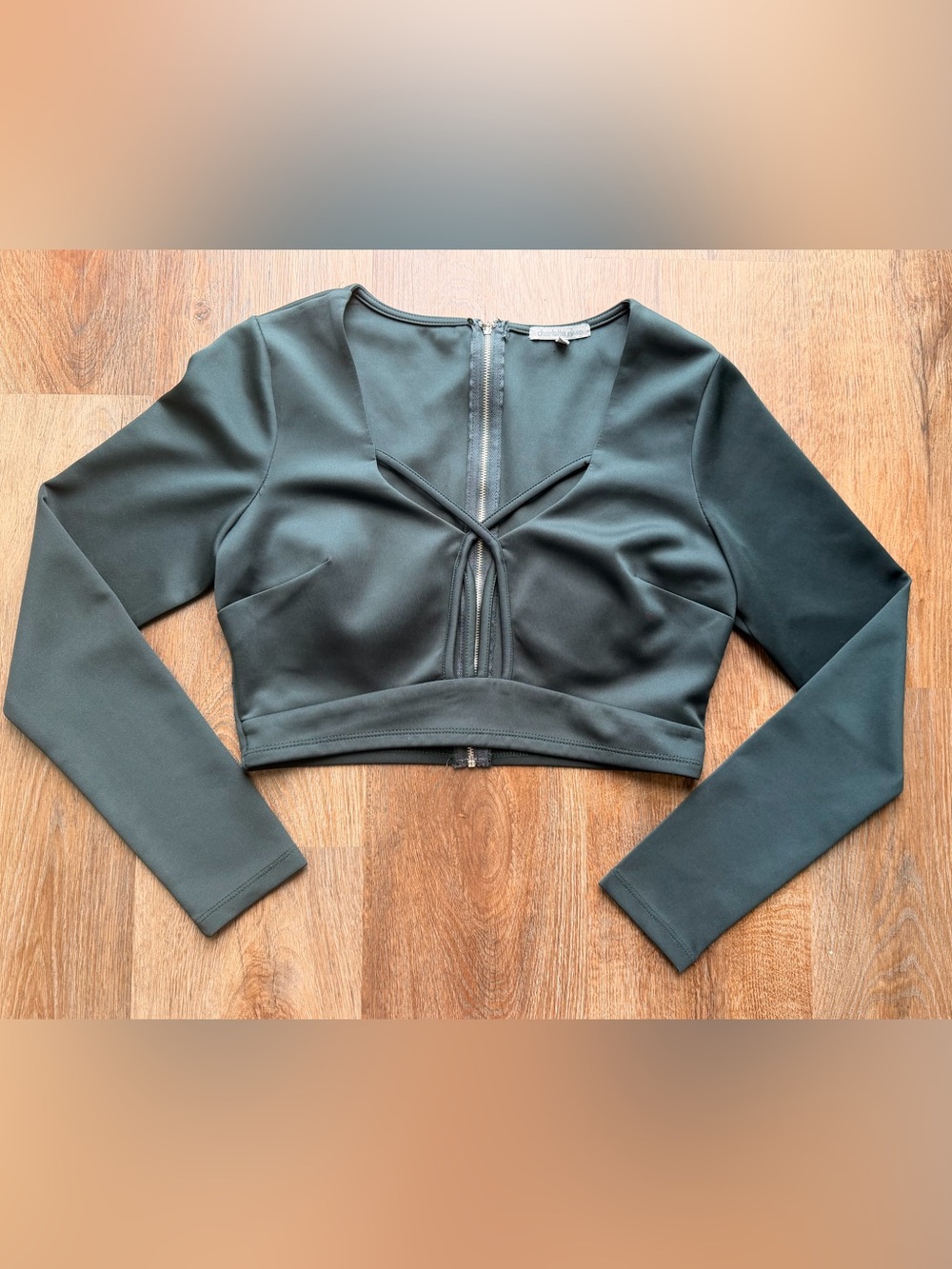 CHARLOTTE RUSSE | Zip Crop | Cutout Long Sleeve | Going Out | Clubwear | Y2K